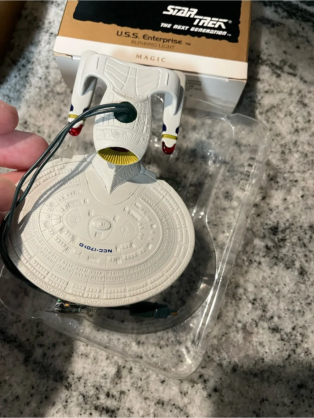 Star Trek Hallmark Keepsake Magic Light-up Ornaments Lot of 4 Voyager Enterprise